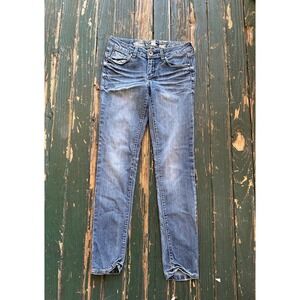 Refuge Glam Ultra Skinny Jeans Women's Size 4 Blue Denim Stretch Whiskering